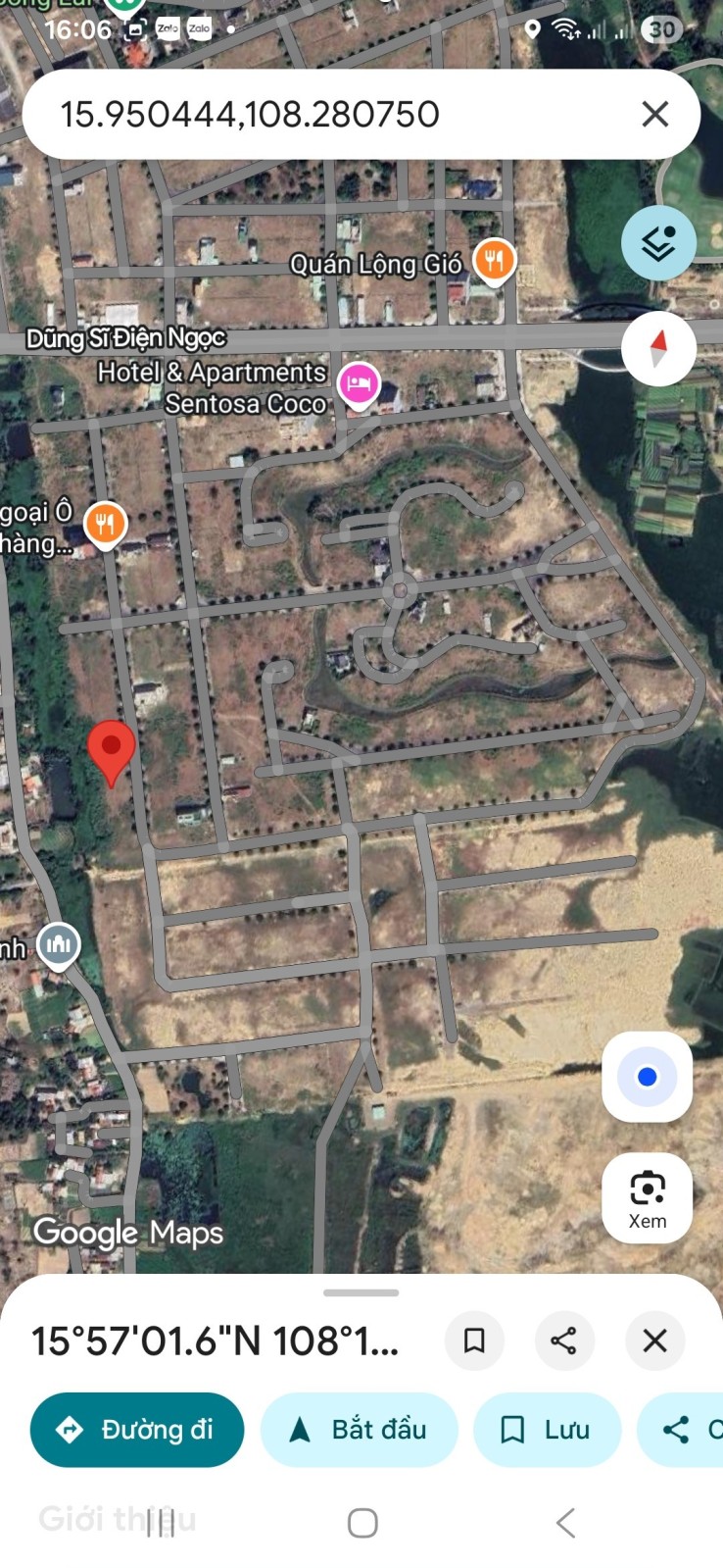 KĐT SENTOSA 159m², ĐẤT, ngang 6m, dài 26.5m, giá 2.9 tỷ, Điện Bàn Đông